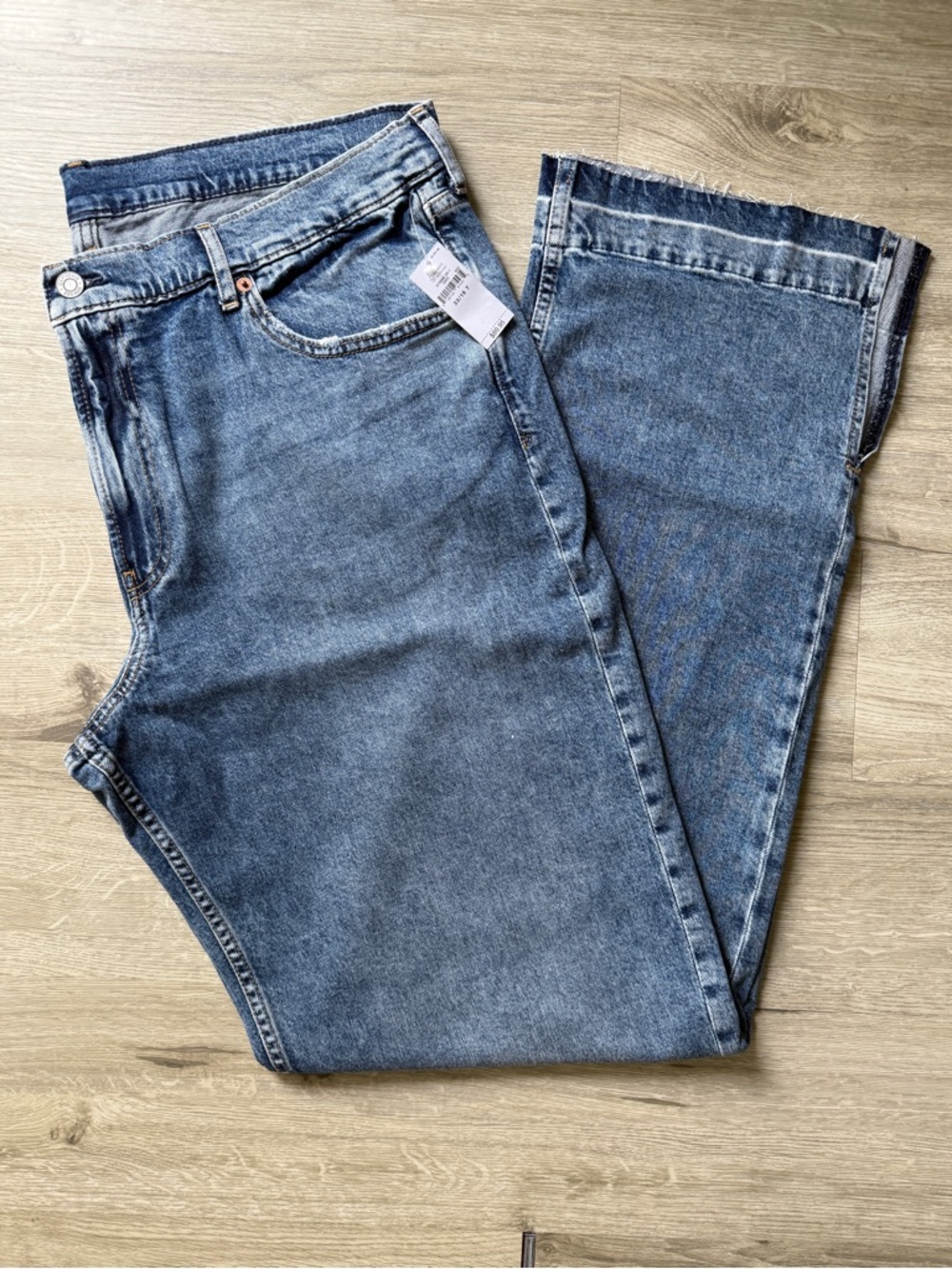 GAP Mid Rise 90s Loose Vintage Destructed Jeans 33 16 Tall